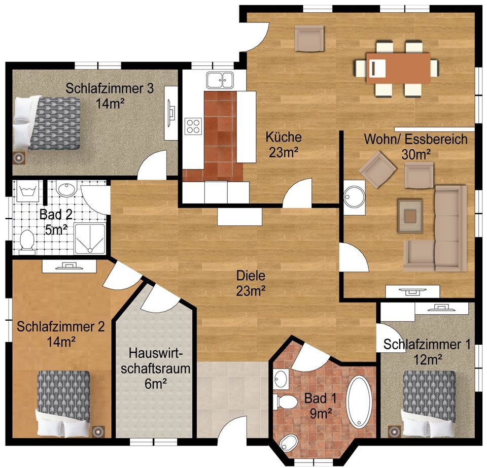 Grundriss Ferienhaus Kupferschmiede Wernigerode